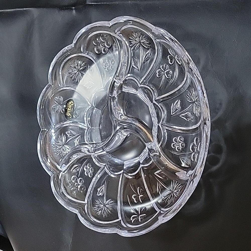 Crystal Glen Studio 3 section relish plate